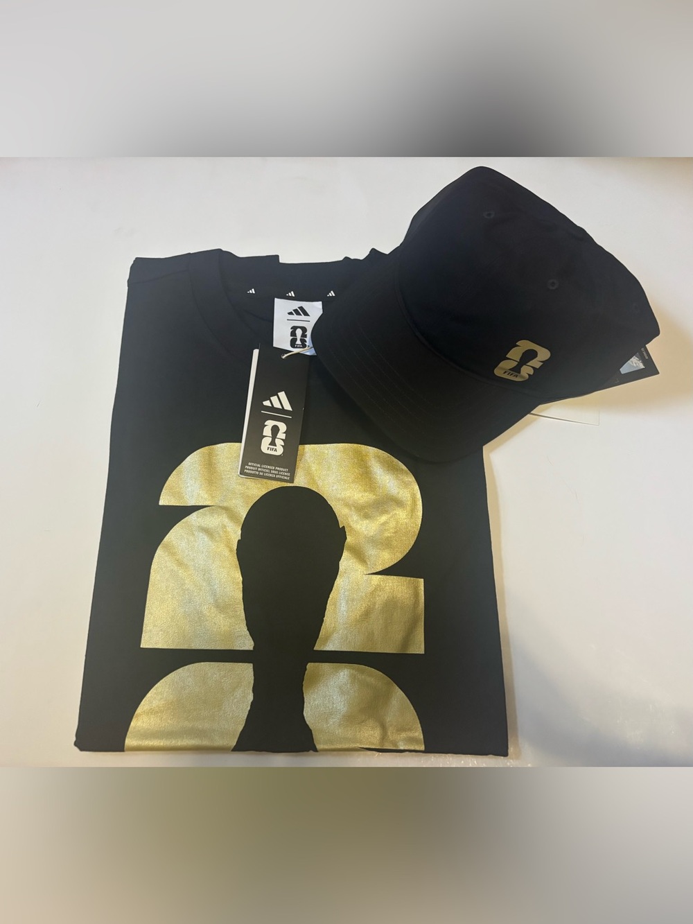 FIFA adidas BUNDLE DEAL 2026 FIFA World Cup Official Emblem Tee & AdidasFIFA Cap